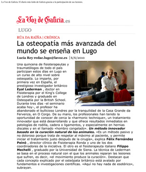 Curso de osteopatía en Lugo