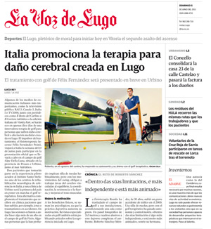 Italia Promociona la terapia para daño cerebral creada en Lugo